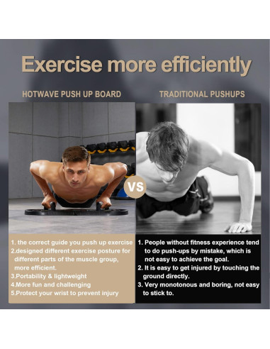 Tabla de Flexiones HOTWAVE Plegable 20 en 1 Portátil