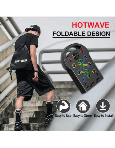 Tabla de Flexiones HOTWAVE Plegable 20 en 1 Portátil