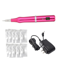 Máquina de Tatuaje Permanente QLX AP657R con Agujas y Batería