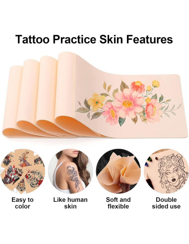 Kit de Pieles de Práctica de Tatuaje Autdor - 30 Piezas