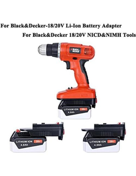 Adaptador HPA1820 Black&Decker 20V a 18V NiCad y NiMh Adaptador HPA1820 Black&Decker 20V a 18V NiCad y NiMh