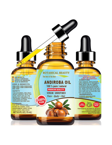 Aceite de Andiroba 100% Puro Virgen 15 ml - Hidratante Natural