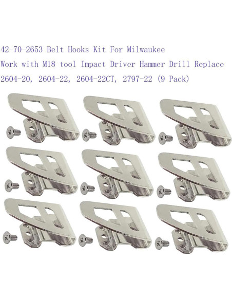 Kit de Ganchos de Cinturón KLMHT 42-70-2653 Acero Inoxidable Kit de Ganchos de Cinturón KLMHT 42-70-2653 Acero Inoxidable