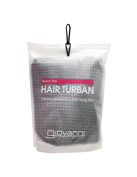 Turbante de Microfibra GIOVANNI Secado Rápido Gris 137x76cm Turbante de Microfibra GIOVANNI Secado Rápido Gris 137x76cm