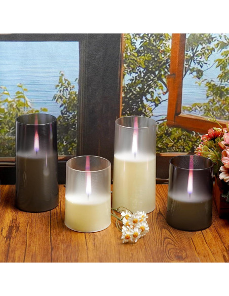Juego de 3 Velas LED Kakoya con Llama Realista y Control Remoto Juego de 3 Velas LED Kakoya con Llama Realista y Control Remoto