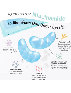 Máscara para Ojos Grace & Stella - 24 Pares Azul Hidratante 2