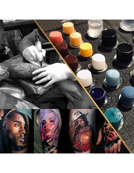 Kit de Práctica de Tatuaje Jconly 320PCS con Piel Falsa y Tinta Kit de Práctica de Tatuaje Jconly 320PCS con Piel Falsa y Tinta