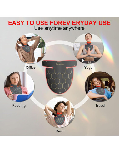 Terapia de Luz Roja Portátil Sunlamlux 660nm 850nm para Cara y Cuello