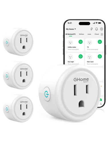 Enchufe Inteligente GHome WiFi Control Remoto 4 Piezas