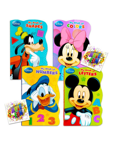 Set de 4 Libros de Cartón Disney Mickey Mouse para Niños