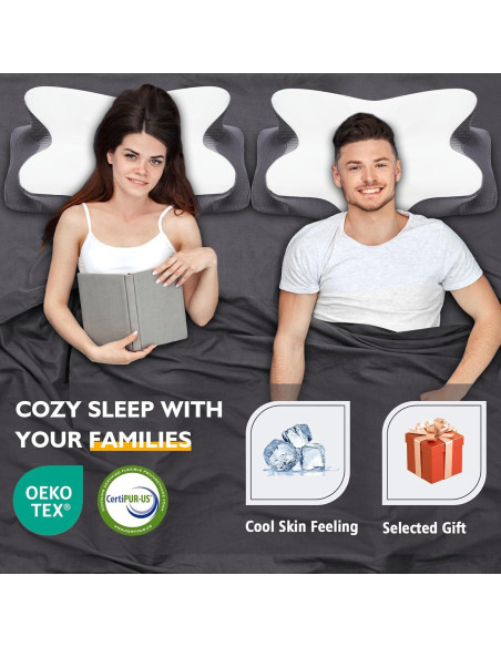 Almohada Cervical Ergonomica Avocahom Espuma Memoria Gris Almohada Cervical Ergonomica Avocahom Espuma Memoria Gris
