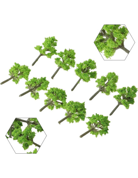 10 Árboles Miniatura Artificiales Verde 4cm CookiBlend 10 Árboles Miniatura Artificiales Verde 4cm CookiBlend