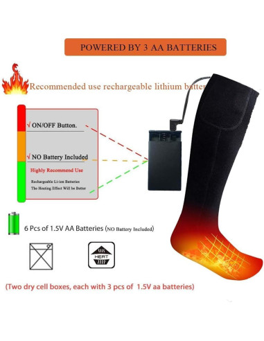 Calcetines Calentados Eléctricos ALITERCY Unisex Térmicos