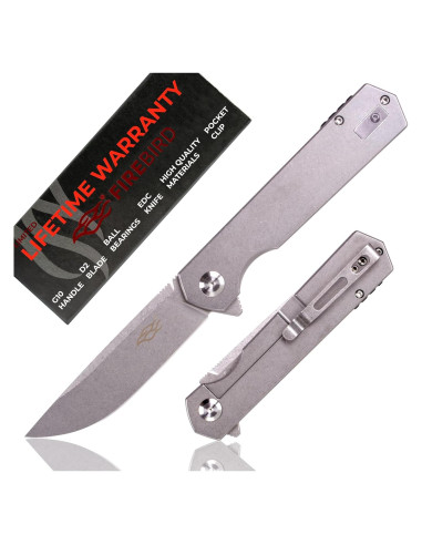 Cuchillo Plegable Firebird Ganzo FH12-SS Acero D2 20.3cm Gris