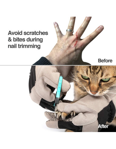Guantes de Aseo para Mascotas PetFusion Grises 45.7x11.9 cm