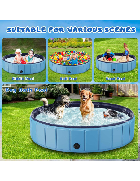 Piscina Plegable para Perros Totiro 230x40 cm Azul Piscina Plegable para Perros Totiro 230x40 cm Azul