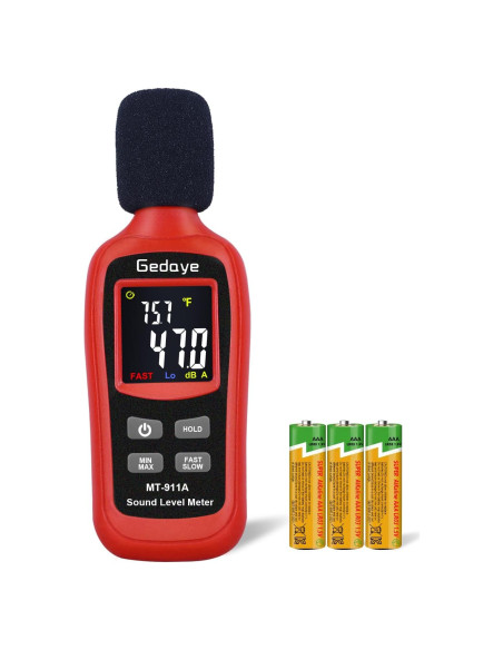 Medidor de Decibelios Gedaye MT-911 Rango 35-135 dB Medidor de Decibelios Gedaye MT-911 Rango 35-135 dB