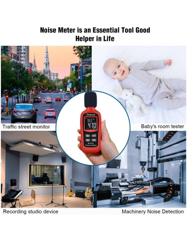 Medidor de Decibelios Gedaye MT-911 Rango 35-135 dB