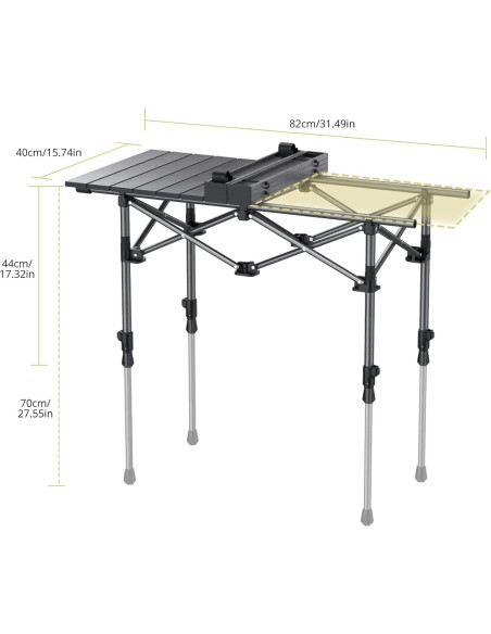 Mesa de Camping Plegable Anbte 81 cm Aluminio Ajustable Mesa de Camping Plegable Anbte 81 cm Aluminio Ajustable