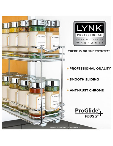 Estante Extraíble LYNK PROFESSIONAL 10,8 cm Cromo 2 Niveles