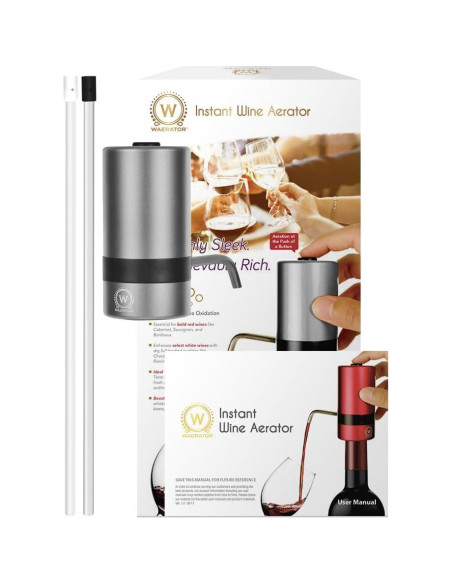Aerador de Vino Eléctrico Waerator W2 0.51 kg 750ml Aerador de Vino Eléctrico Waerator W2 0.51 kg 750ml