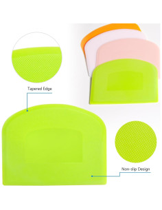 Raspadores de Masa CEWIFO 20 Pcs Plástico PE Flexible 2