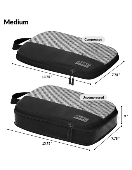 Cubos de Compresión Dot&Dot 5 Piezas para Viajes Cubos de Compresión Dot&Dot 5 Piezas para Viajes
