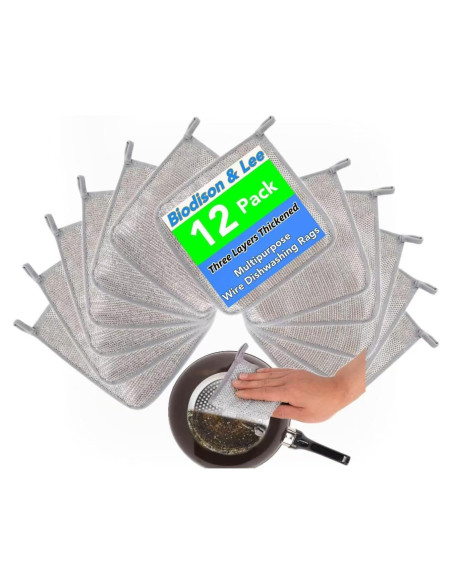 Toallas de Lavado de Platos Biodison & Lee 12 Pcs Acero Inoxidable Toallas de Lavado de Platos Biodison & Lee 12 Pcs Acero Inoxidable
