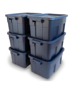 Contenedores de Almacenamiento Rubbermaid Roughneck 14 Gal - 6 Pack