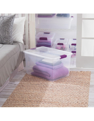 Caja de Almacenamiento Sterilite 66L con Tapa - 6 Paquetes