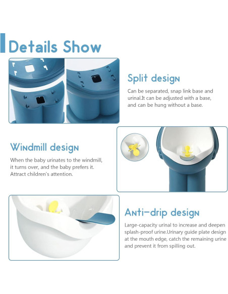 Orinal de Entrenamiento de Rana Azul Profundo - Ajustable Orinal de Entrenamiento de Rana Azul Profundo - Ajustable