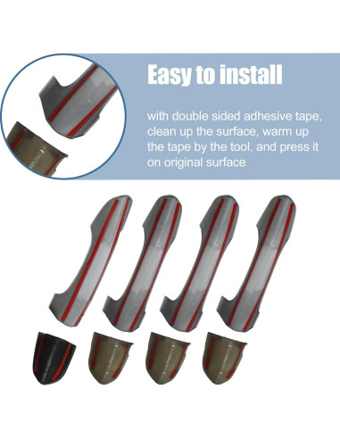 Cubierta de Manija de Puerta Exterior X AUTOHAUX 4 Piezas para Ford