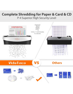 Destructora de papel VidaTeco OS-060-10C 10 hojas corte cruzado 2