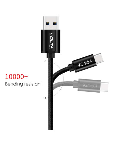 Cable USB Type-C VOLT PLUS TECH 1.5M 65W carga rápida