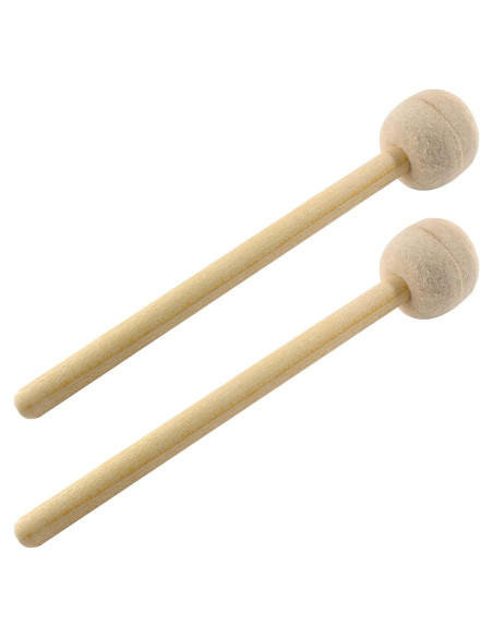 Mallet de Tambor Jiozermi 33.5 cm Fieltro de Lana Beige Mallet de Tambor Jiozermi 33.5 cm Fieltro de Lana Beige