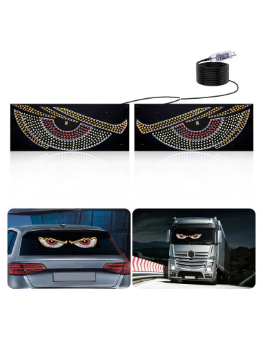 Luz LED Ojos de Diablo 1797 para Coche y Camión USB 30x12 cm