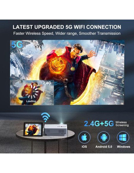 Proyector FUDONI P1 Nativo 1080P 14000L WiFi Bluetooth Proyector FUDONI P1 Nativo 1080P 14000L WiFi Bluetooth
