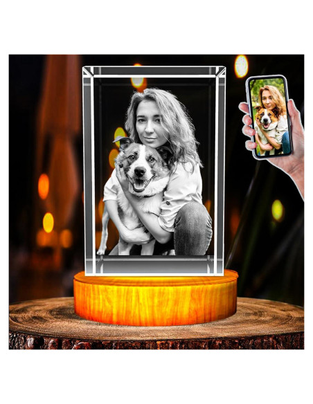 Foto Holográfica 3D Personalizada Cristal A&B 7,62 cm Foto Holográfica 3D Personalizada Cristal A&B 7,62 cm