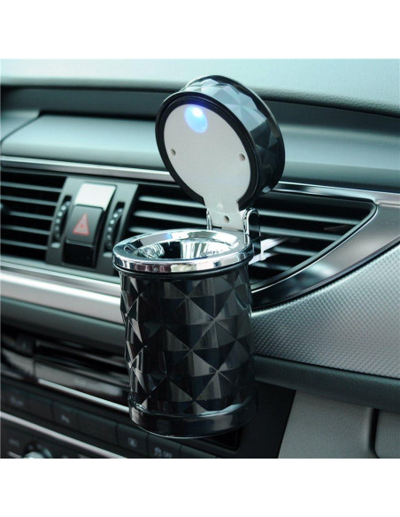 Cenicero de Auto Vurtne con Luz LED Azul Ignífugo Cenicero de Auto Vurtne con Luz LED Azul Ignífugo