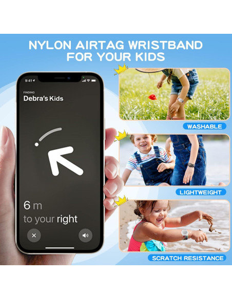Pulsera Antipérdida para AirTag TAYCASE 2 Piezas Nylon Pulsera Antipérdida para AirTag TAYCASE 2 Piezas Nylon