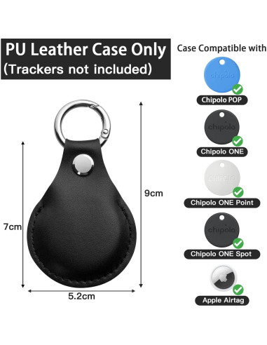 Funda Protectora Negra CaSZLUTION para Airtag y Chipolo