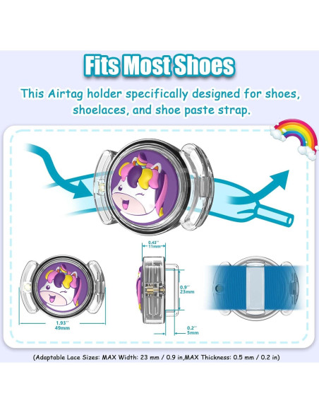 2 Fundas Impermeables para AirTag BIQIRE Unicornio y Donas 2 Fundas Impermeables para AirTag BIQIRE Unicornio y Donas