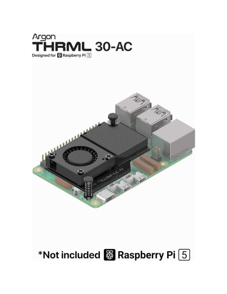 Enfriador Activo Argon para Raspberry Pi 5 - Disipador y Ventilador Enfriador Activo Argon para Raspberry Pi 5 - Disipador y Ventilador