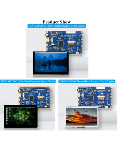 Pantalla Táctil 5" IPS HDMI Wonrabai 1024x600 Resistiva