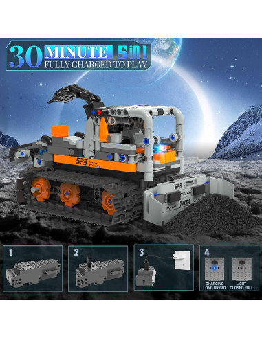 Kit de Construcción Robot STEM 5 en 1 QHECTTY 688 Piezas