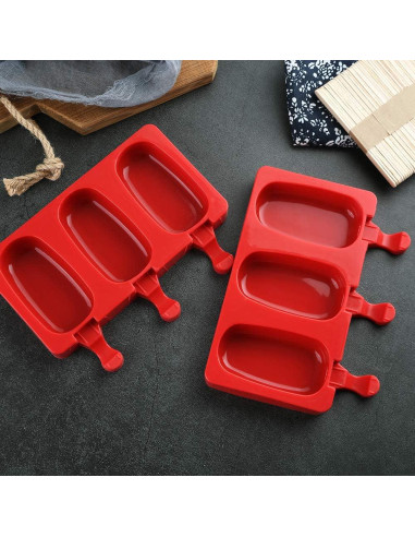 Moldes de Silicona para Paletas Mirenlife 2 Piezas Ovaladas