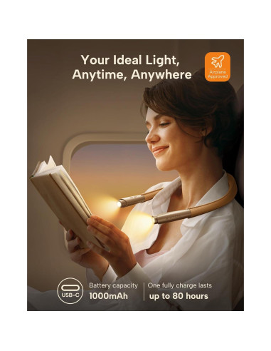 Luz de Lectura LED para el Cuello Enclize, 3 Colores, 9 Brillos