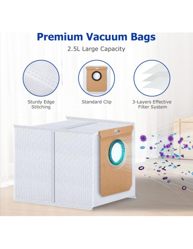 Paquete de 10 bolsas de polvo Penkineer para eufy L60/L50