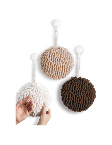 Toallas de Mano Fuzzy Ball Sophie & Panda - Paquete de 3