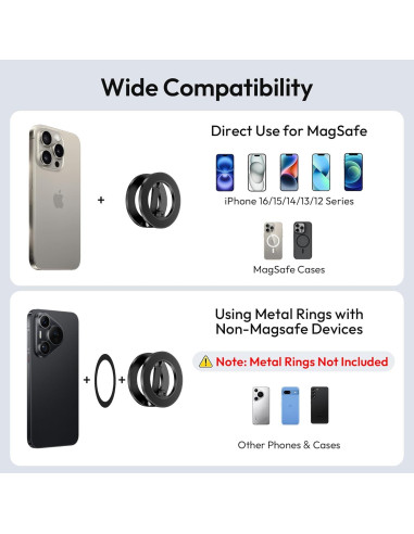 Soporte Magnético para iPhone 12-16 Itramax - Aluminio, 360